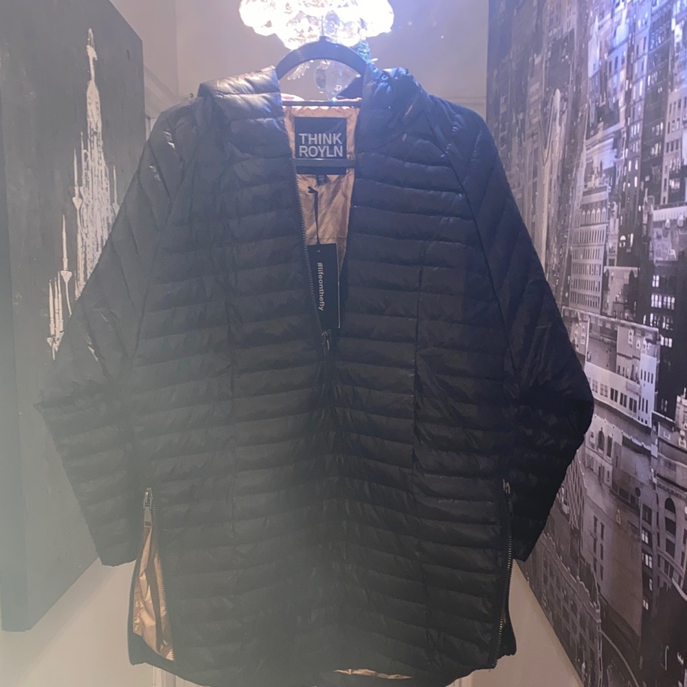 Think Royln Black Quilted Jacket